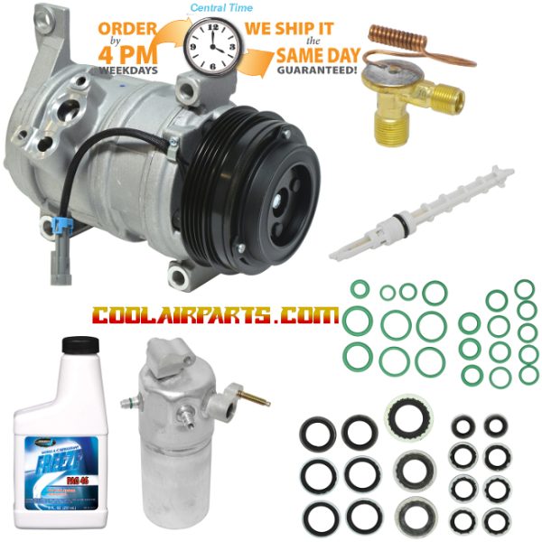 20880829 New A/C Compressor Kit w/ Condenser KT 4769 - Express 3500 Express 1500 FULL AC KIT w/Rear ac